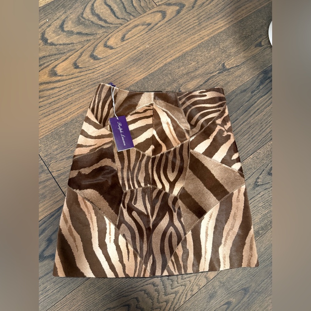 Ralph Lauren Collection Carreen calf hair skirt US4 NWT